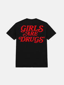 GIRLS ARE DRUGS®️ TEE BLACK/RED