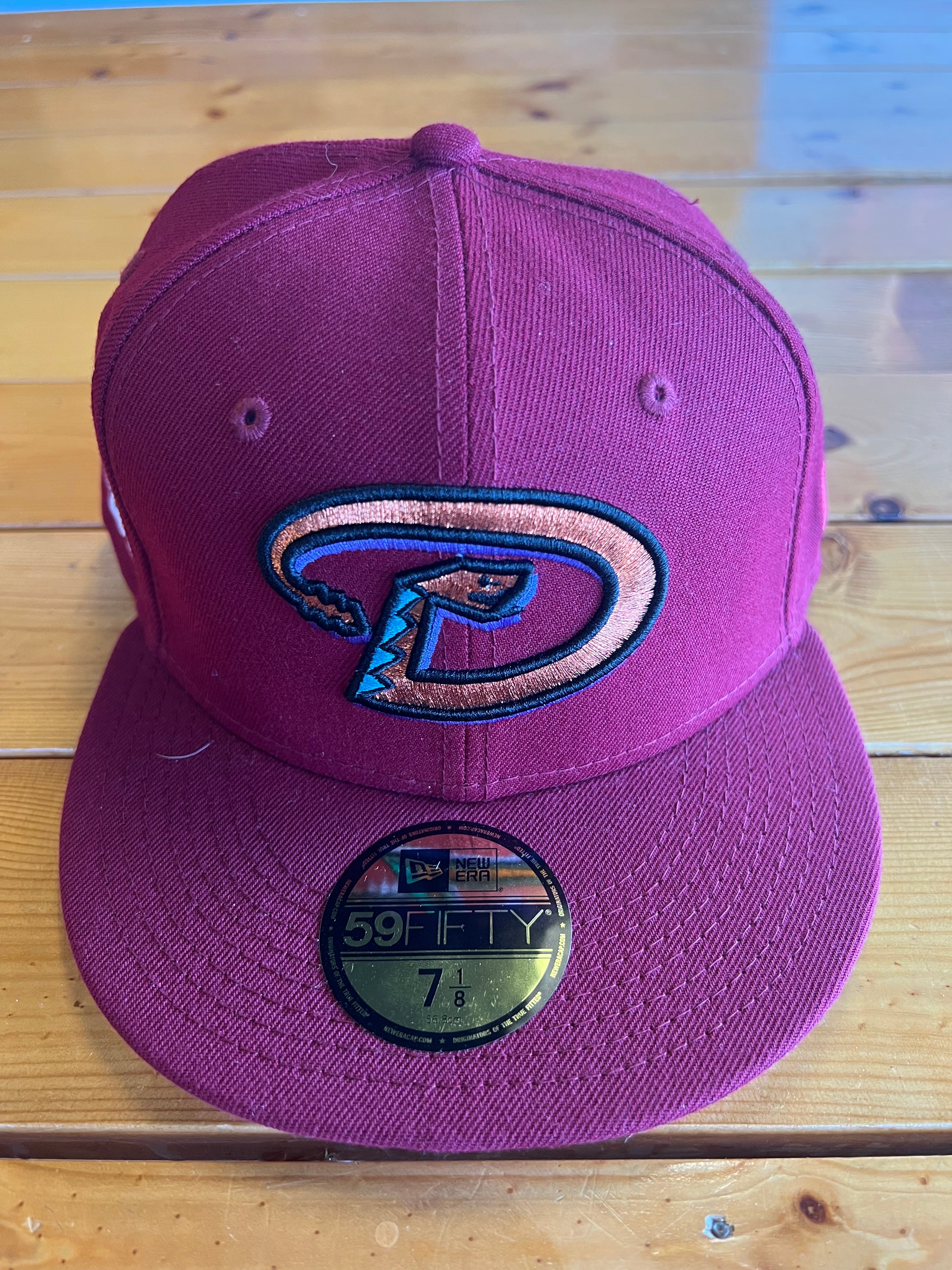 Arizona Diamondbacks Exclusive 2001 WS Patch Red Pink Brim – Rebeaters